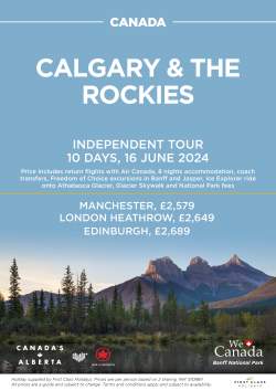 Calgary & The Rockies Window Poster