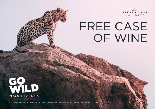 Free case of wine with booking with First Class Holidays