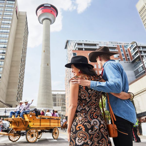 Calgary Tower couple 