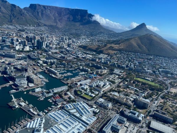 view from the Helicopter Cape Town