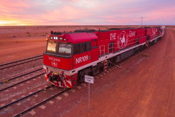 Ghan-Sunset-Locomotive-Hero-Journey-Beyond