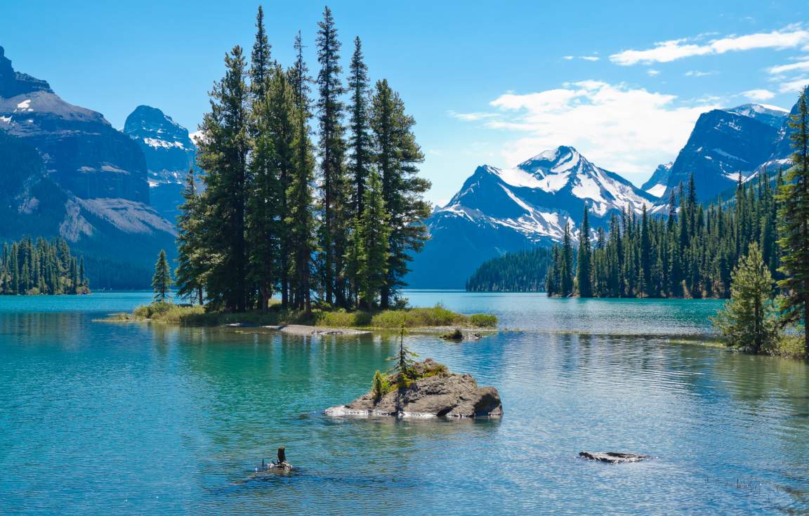 Spirit Island on Maligne Lake, Jasper