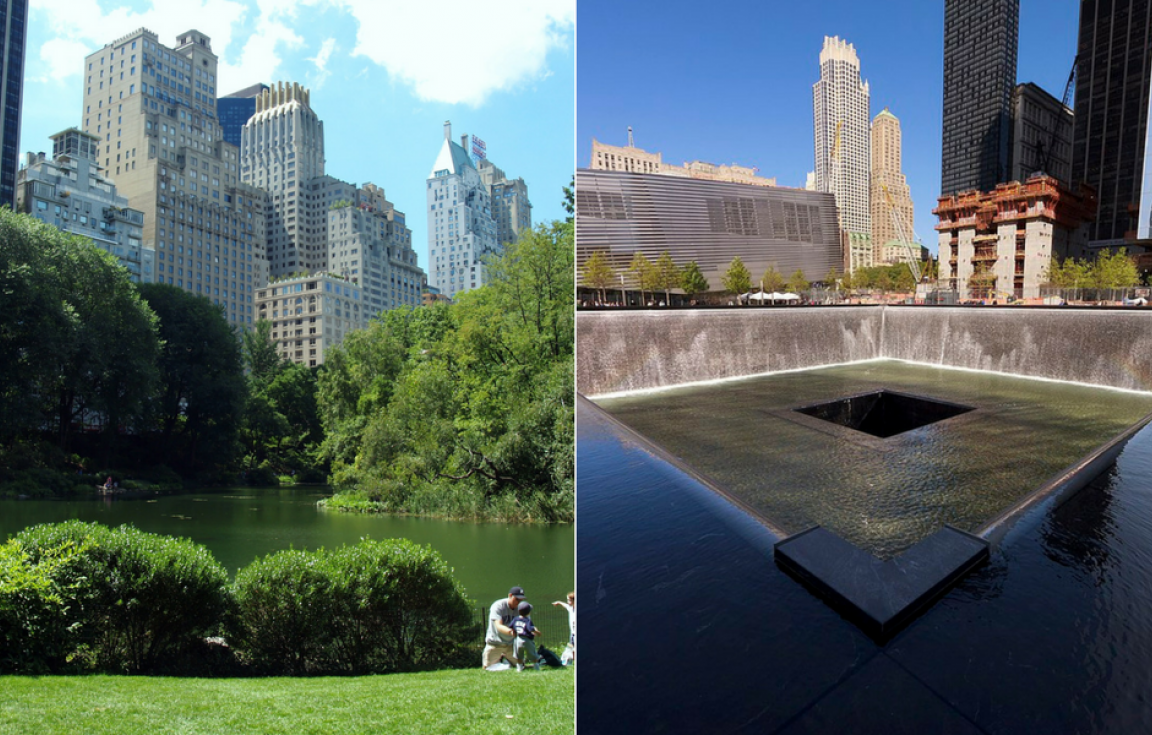 Central Park and 9/11 Memorial
