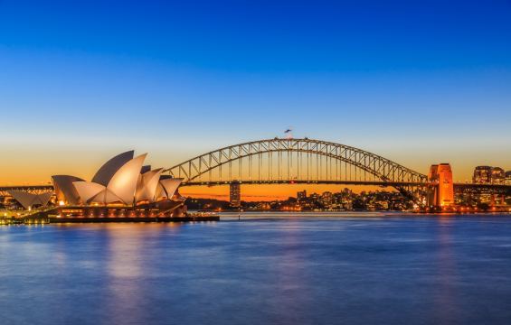 Iconic Sydney - Opera House & Harbour Bridge at night